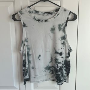 EUC Lululemon Train to be Tank Top Shibori Deep Coal Size M